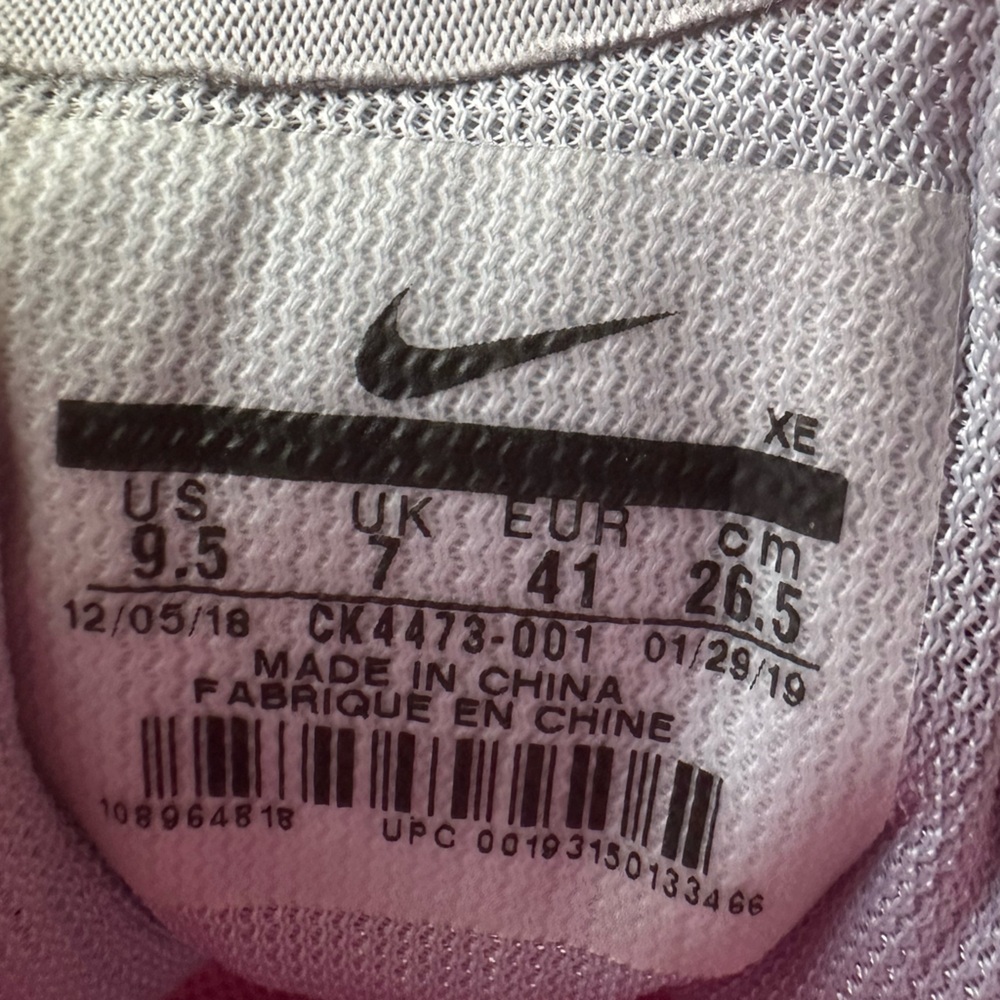 Nike Zoom Pegasus 36 Gray and Pink Sneakers with Blue Swoosh - Picture 6 of 8